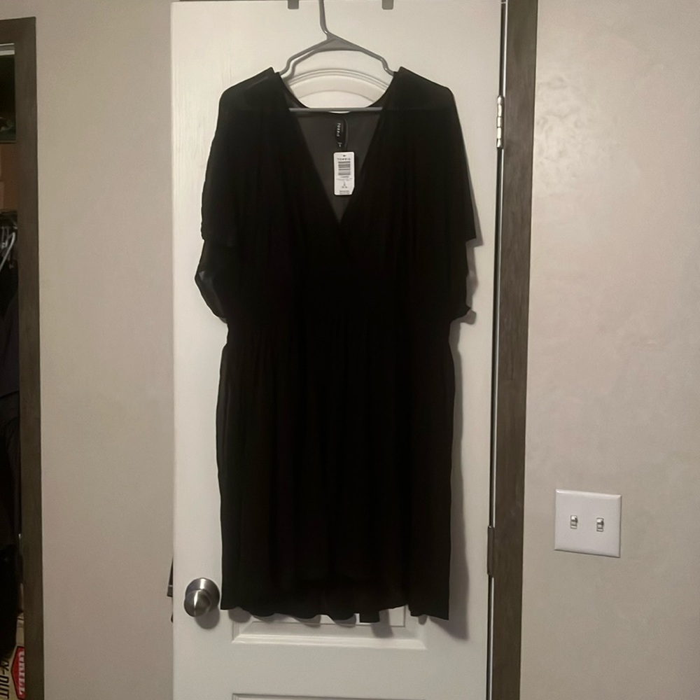 Torrid Mesh smock waist swim coverup